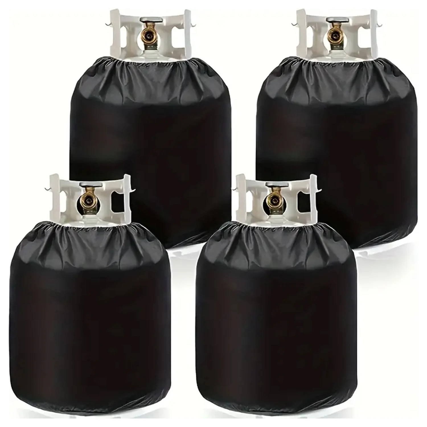 Propane Tank Cover UV Resistant Cylinder Cover Weatherproof Gas Tank Cover Fits Standard 20 LB Tank Cylinder, Black