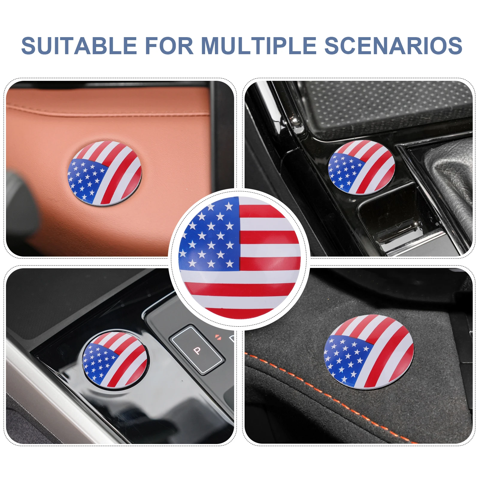 

American Flag Start Protective Car Engine Button Cover Cover ABS Material Push Button Engine Accessories Relay Switch Parts