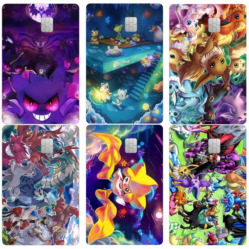 Autocollant Gengar Exquis à Motif Dessin Animé Mat pour Bus, Métro, Décalques pour Carte d'Identité, Cadeau d'Anniversaire Exquis Eevee