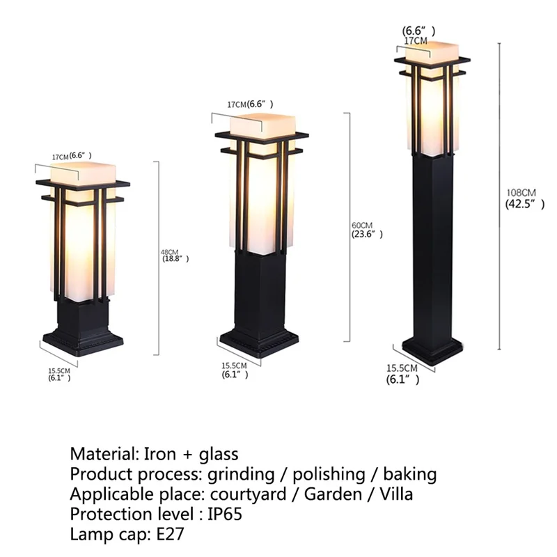 TYLA Outdoor Lawn Lights Modern Garden Lamp LED Waterproof IP65 Home Decorative For Villa Duplex