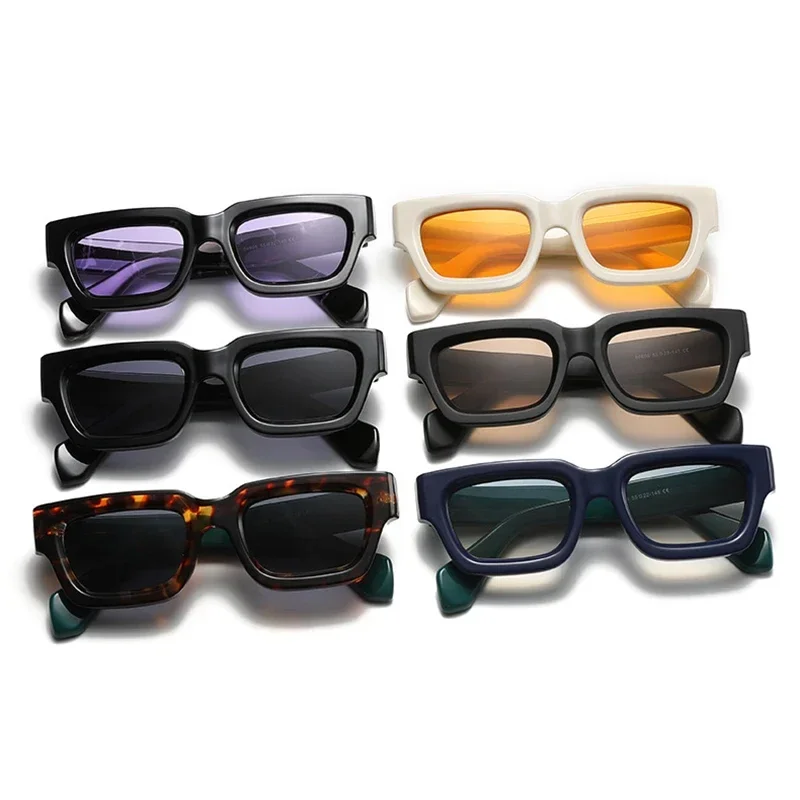 2024 Fashion Square Sunglasses Women Clear Ocean Gradient Lens Eyewear Vintage Trending Men Punk Kpop Sun Glasses Gafas De Sol image 4
