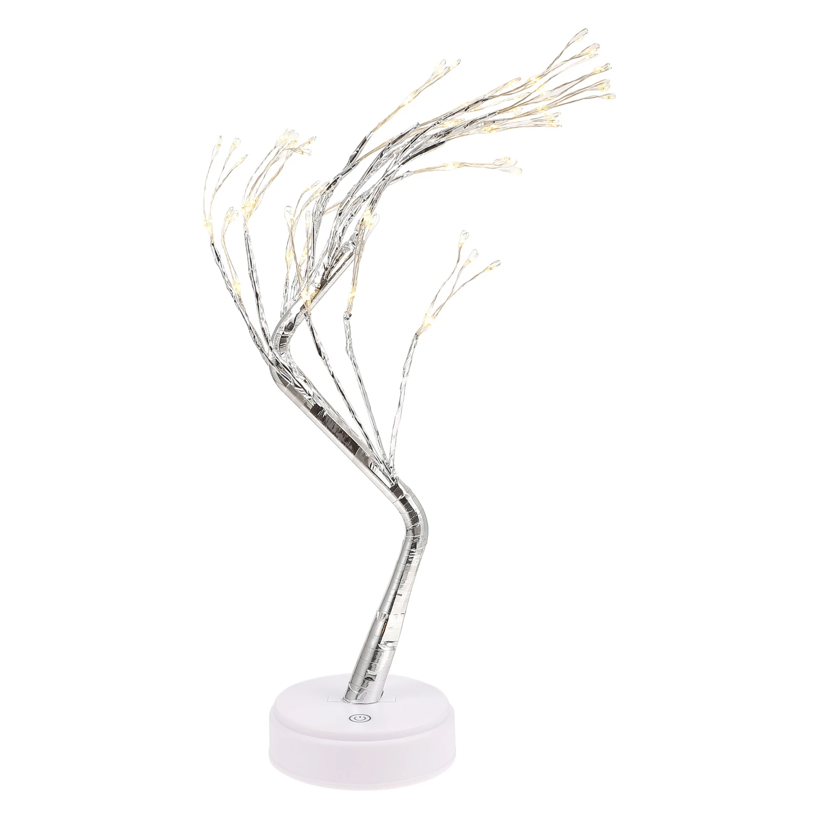 

Plastic Tree Shape Night Light Warm Glow USB Powered LED Lamp for Bedroom Party Decorations Creative Desktop Lighting