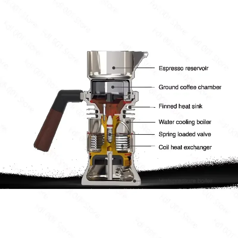 for Stovetop Espresso Maker 9 Cup Portable Moka Pot Manual Coffee Brewer for Outdoor Camping Hiking Travel Home Kitchen Use