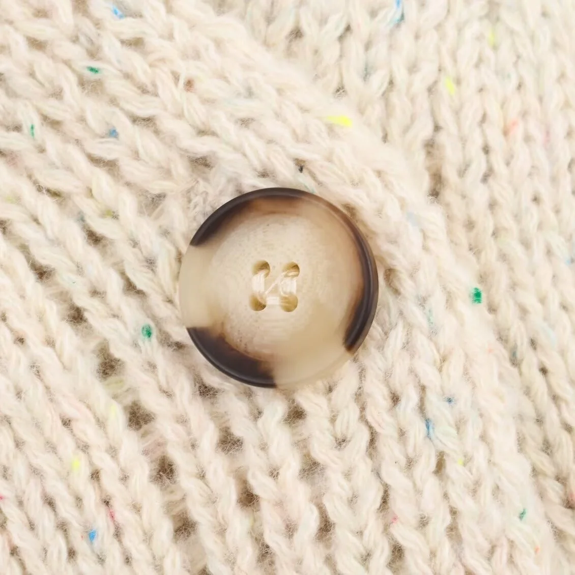 패셔너블한 니트 루즈 아우터웨어 여성용 가을 신상 작은 물방울 무늬 오픈 가디건 폴리에스터 섬유 롱 슬리브 레귤러...