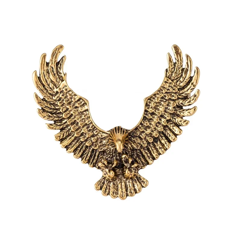 Vintage Alloy Eagle Brooches Animal Corsage Men\'s Suit Shirt Collar Pins Fashion Badge Accessories Casual Jewelry Giftsi-Remiel