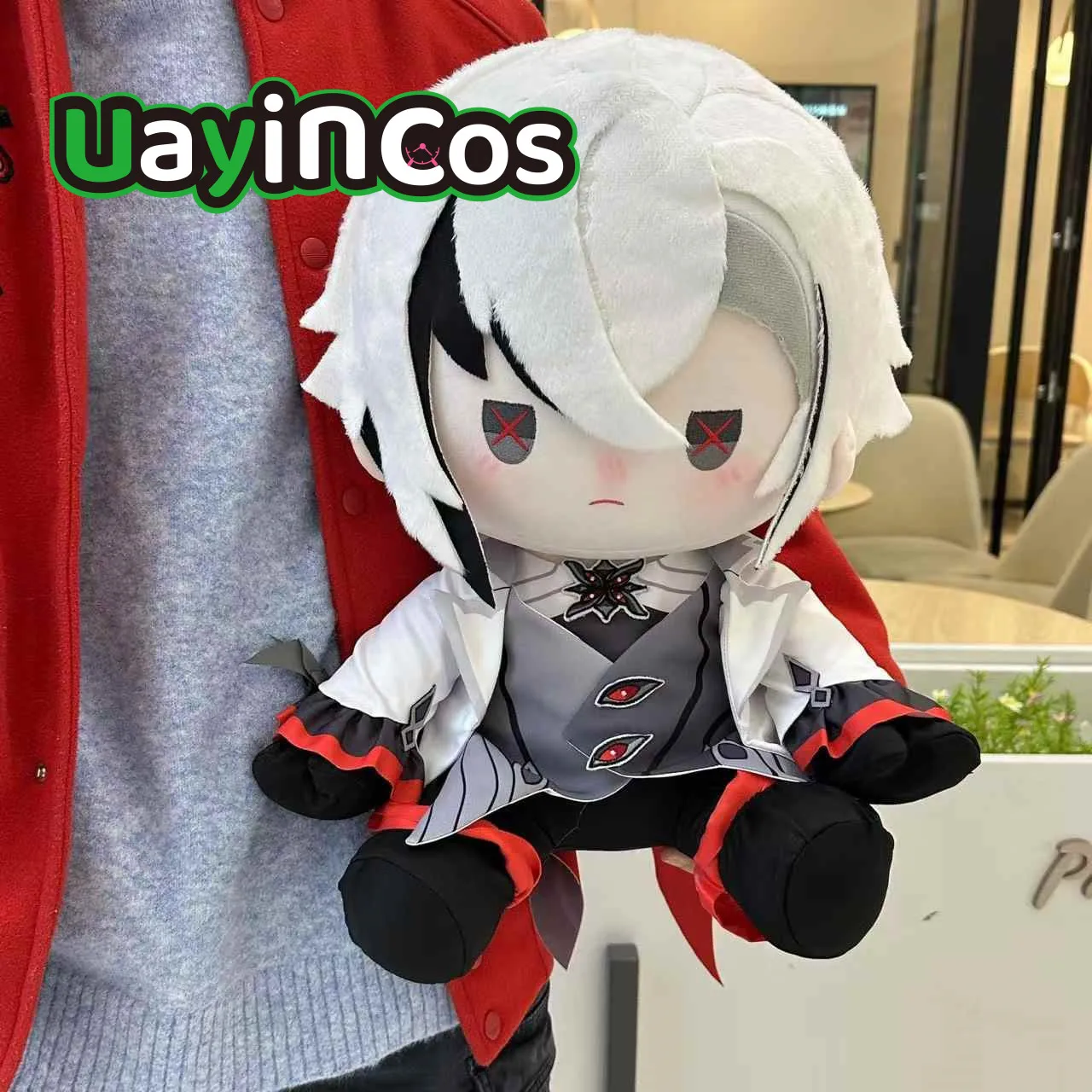 

40 см Genshin Impact Arlecchino Monster, мягкие плюшевые игрушки, плюшевая хлопковая кукла, одежда, мягкая подушка, аниме-фигурка, игровая игрушка для детей Gif
