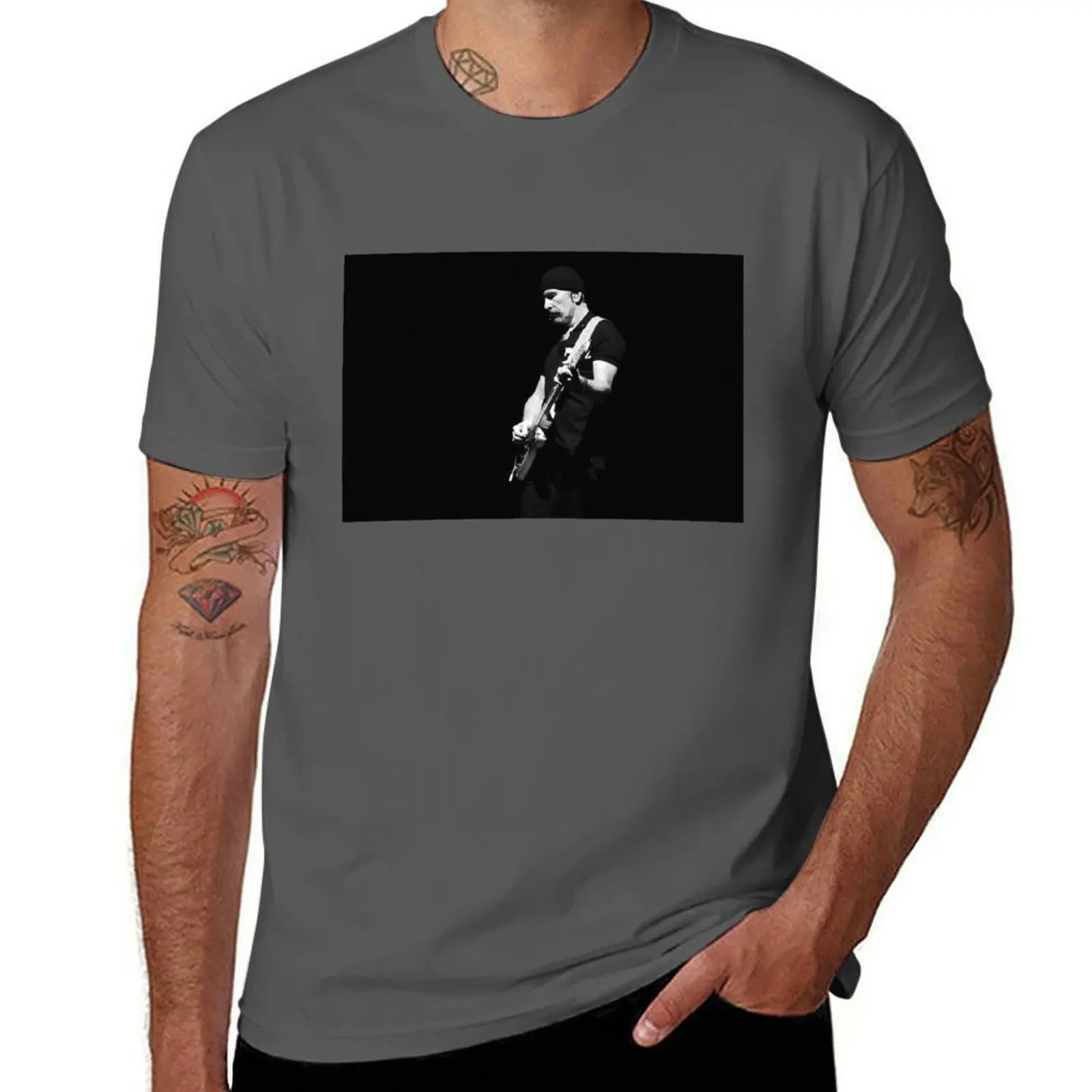 U2 The Edge T-Shirt Active Sports Short Sleeve Cotton Shirt