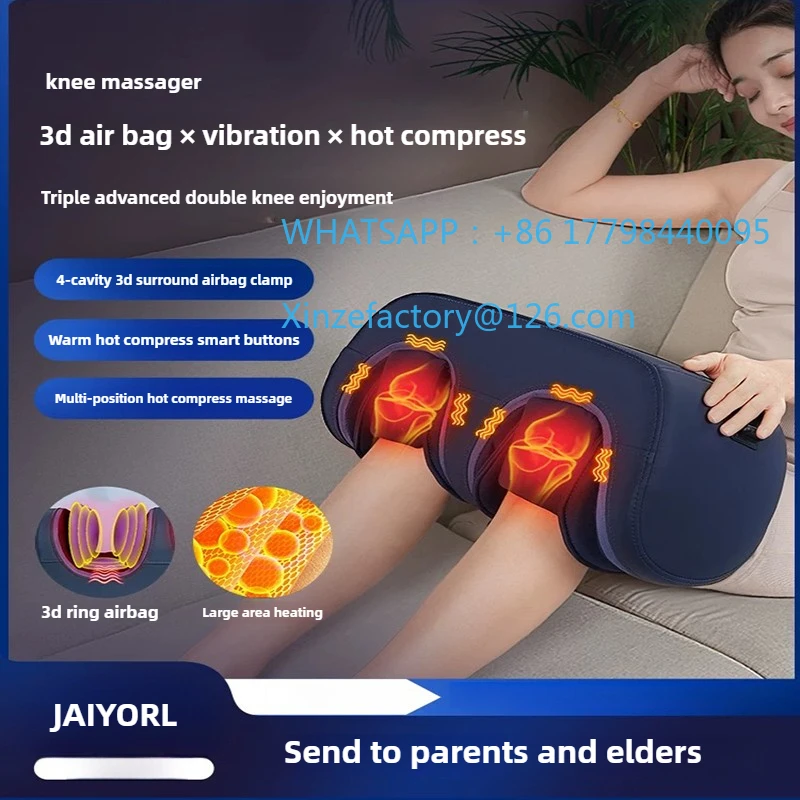 

Customizable Air Wave Airbag Knee Massager With Graphene Infrared Heating And High Frequency Vibration Kneading Calf Foot Massag