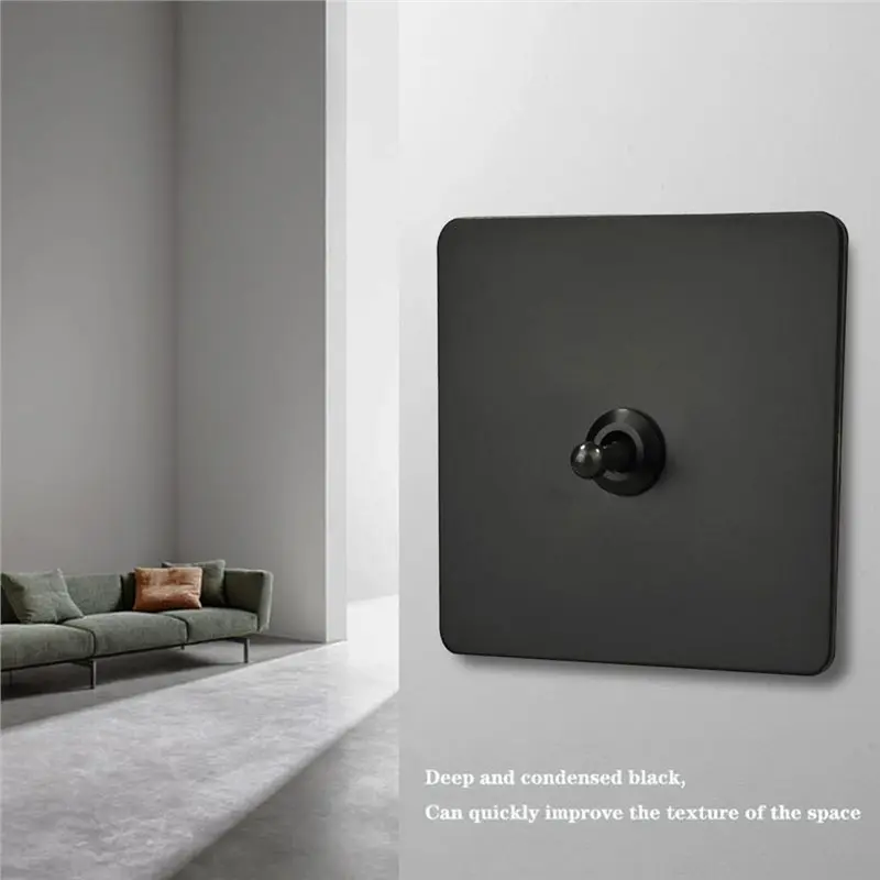 B23B 1-Gang 3 Way Switch 1-Gang Switch Nordic Minimalist Style Light Stainless Steel Panel Lever Retro Toggle Switch