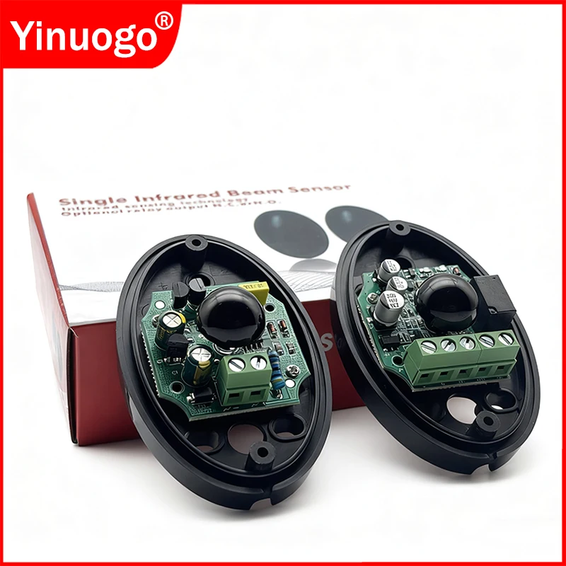 

Photocell Alarm Sensor Outdoor Infrared Beam Sensor Sliding Gate Opener Accessory 12-24V 1 Pair Single Infrared Beam Sensor