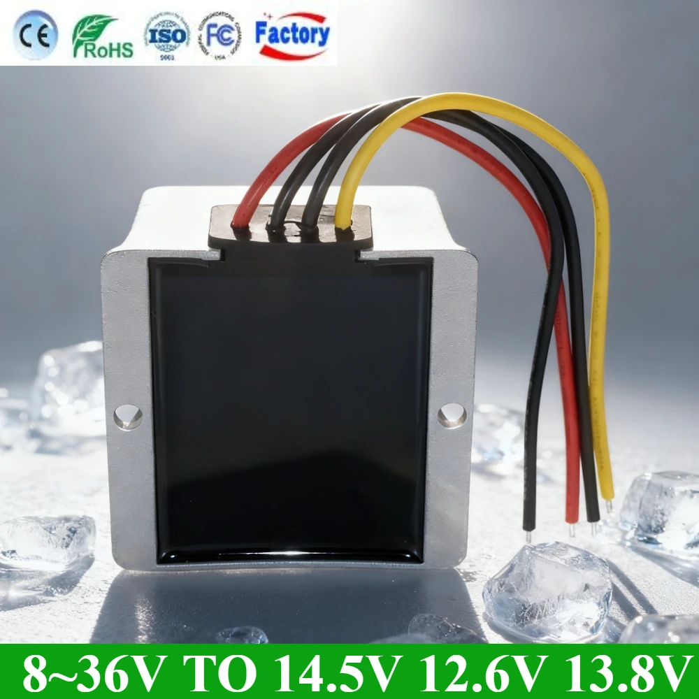 DC Charger BOOST BUCK 8-36V to 14.5V 12.6V 13.8V 16.8V 10A 5A 8A for 12V Lithium Battery Dual-battery System CE