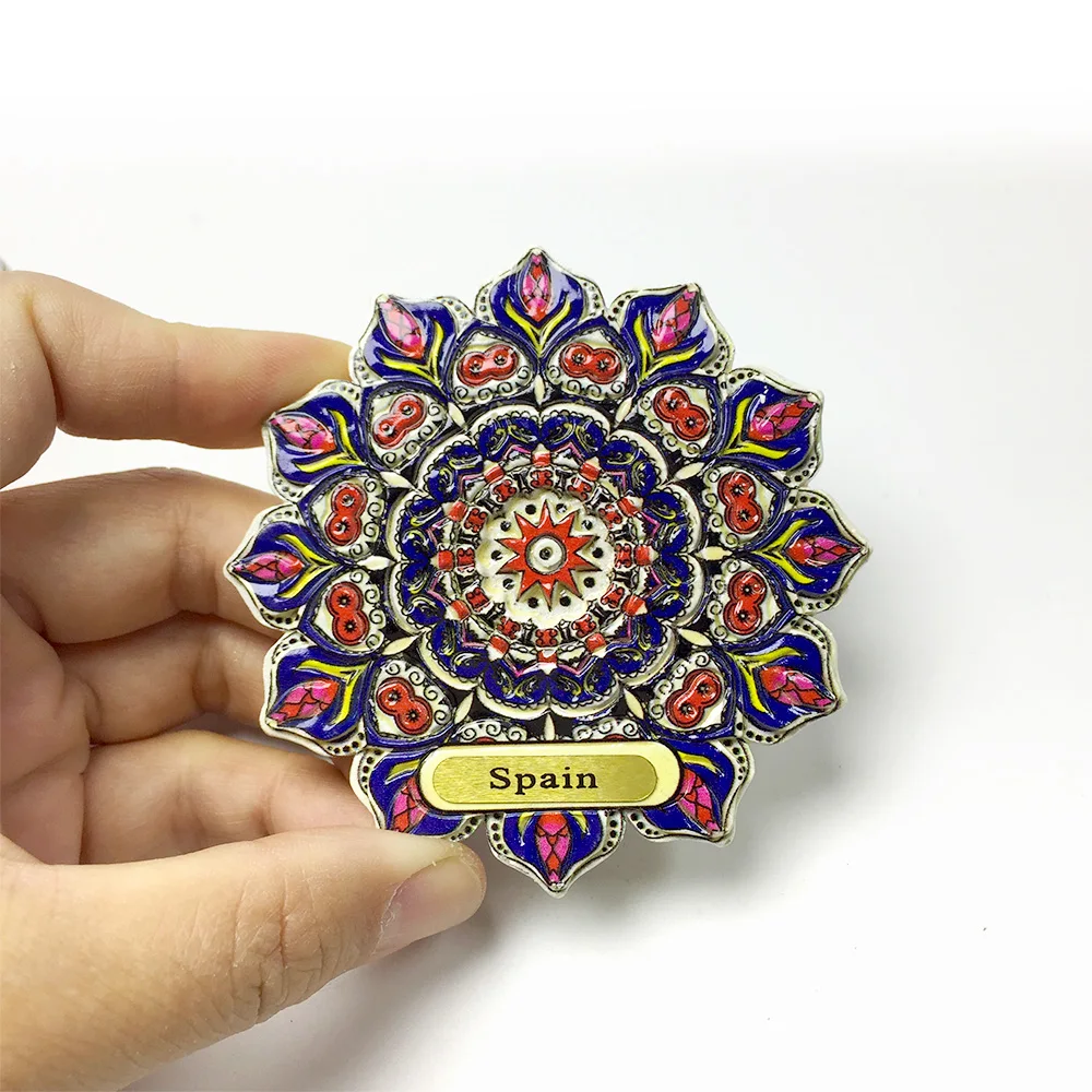 

Spain 3D Resin Refrigerator Magnet, Intricate Pattern Design, Exquisite Souvenir