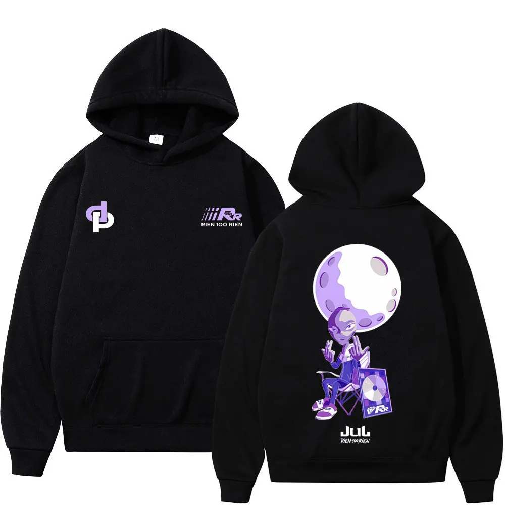 França rapper julien 100 rien álbum merch hoodies das mulheres dos homens roupas moda hip hop moletom de manga comprida pullovers casuais