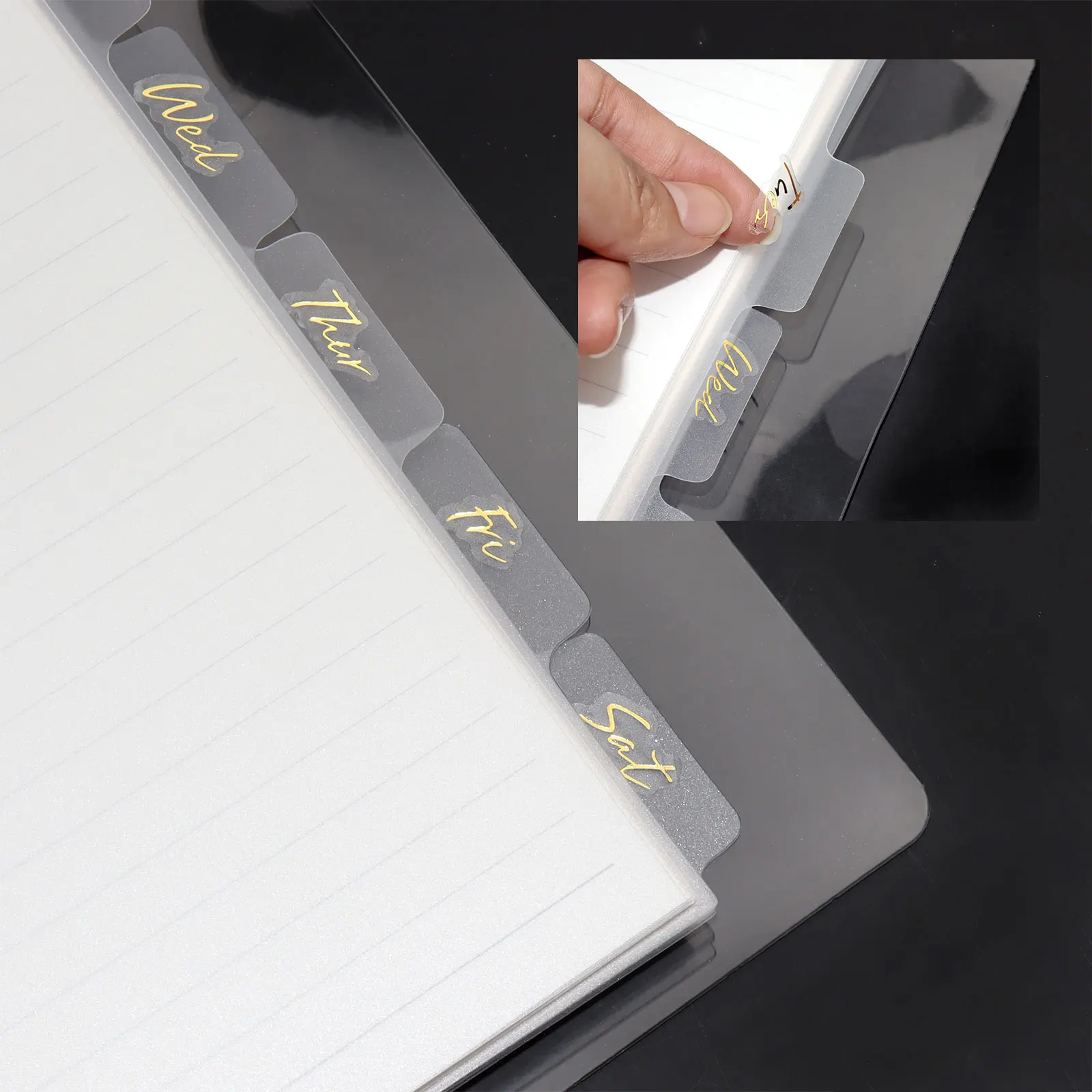 Binder 6 Holes Translucent Dividers For Journal Notebooks Notepads A5 Standard Size Index Dividers