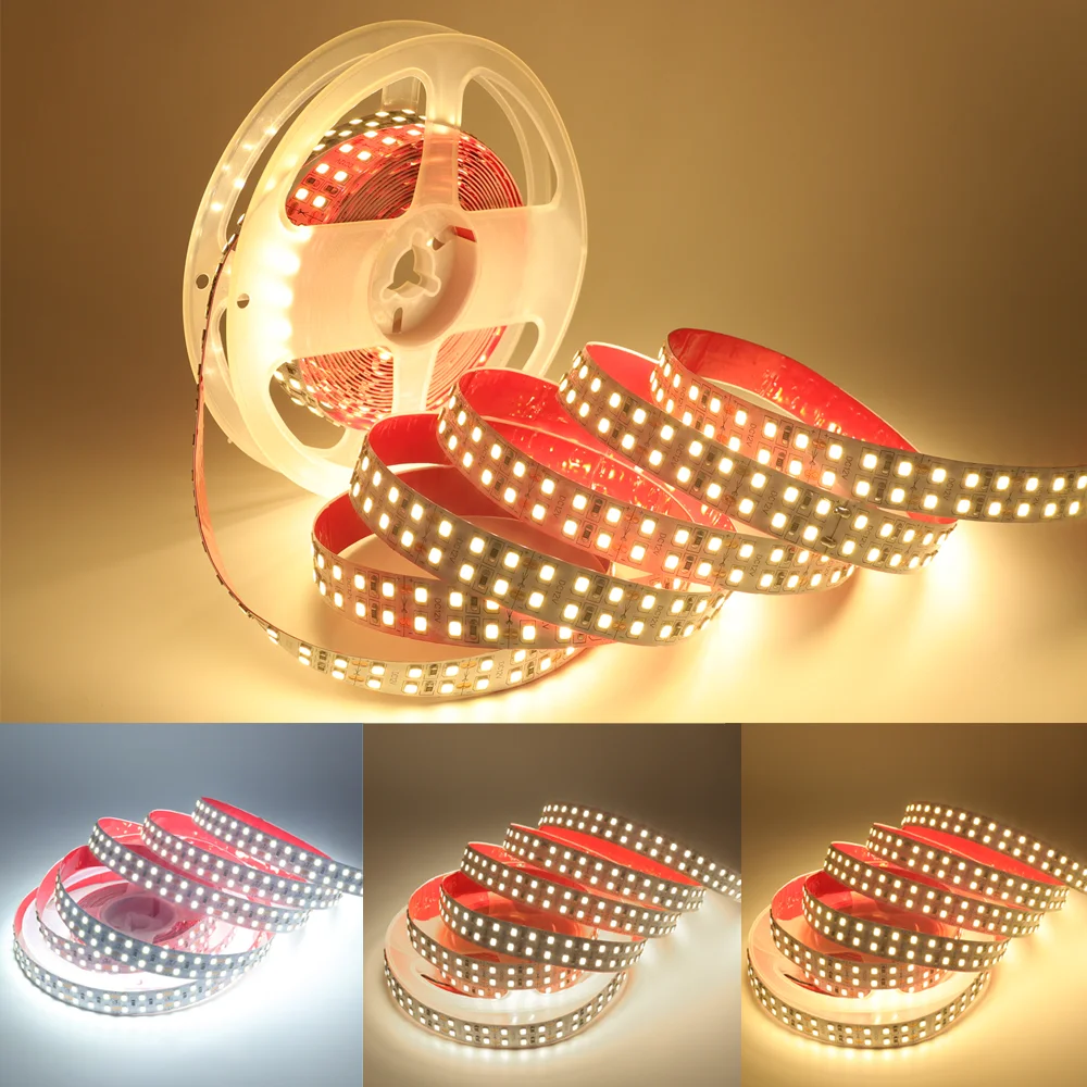 12V 24V LED Strip Lights 5M 2835 Flexible LED Tape 120LEDs 240LEDs 480LEDs Waterproof Ribbon Diode Home Decor fita de led