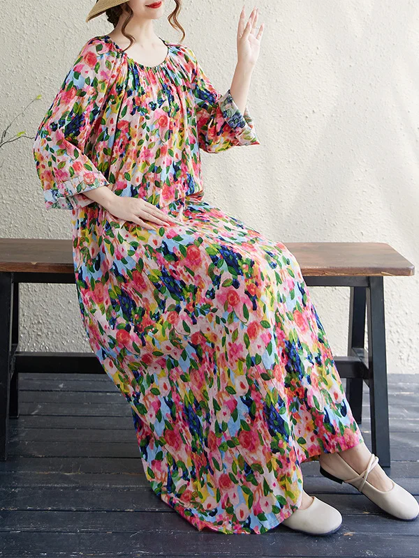 

Макси-платье женское летнее повседневное хлопковое платье с завязками плиссированная длинная све круглая Ne Dr художественная свободная юбка трапециевидной формы