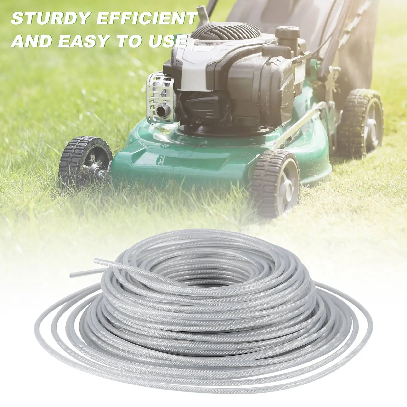 Wire Mowing Rope for Lawn Mower, Nylon Rope Head, Mowing Machine Acessórios, 41m