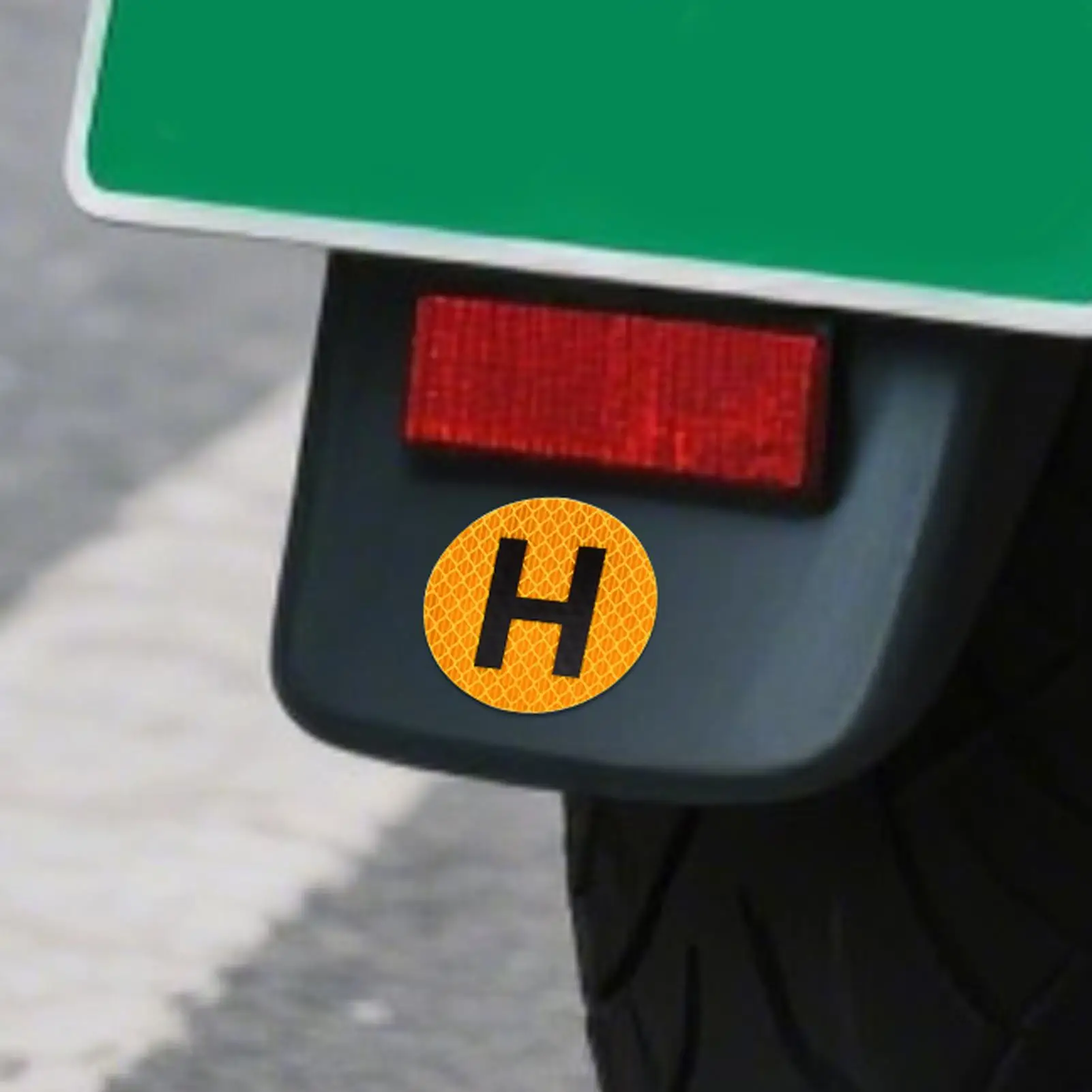 H Historical Vehicle Sign 60mm Waterproof Reflective Sticker with Strong Adhesive Car and Motorcycle Official Regulations