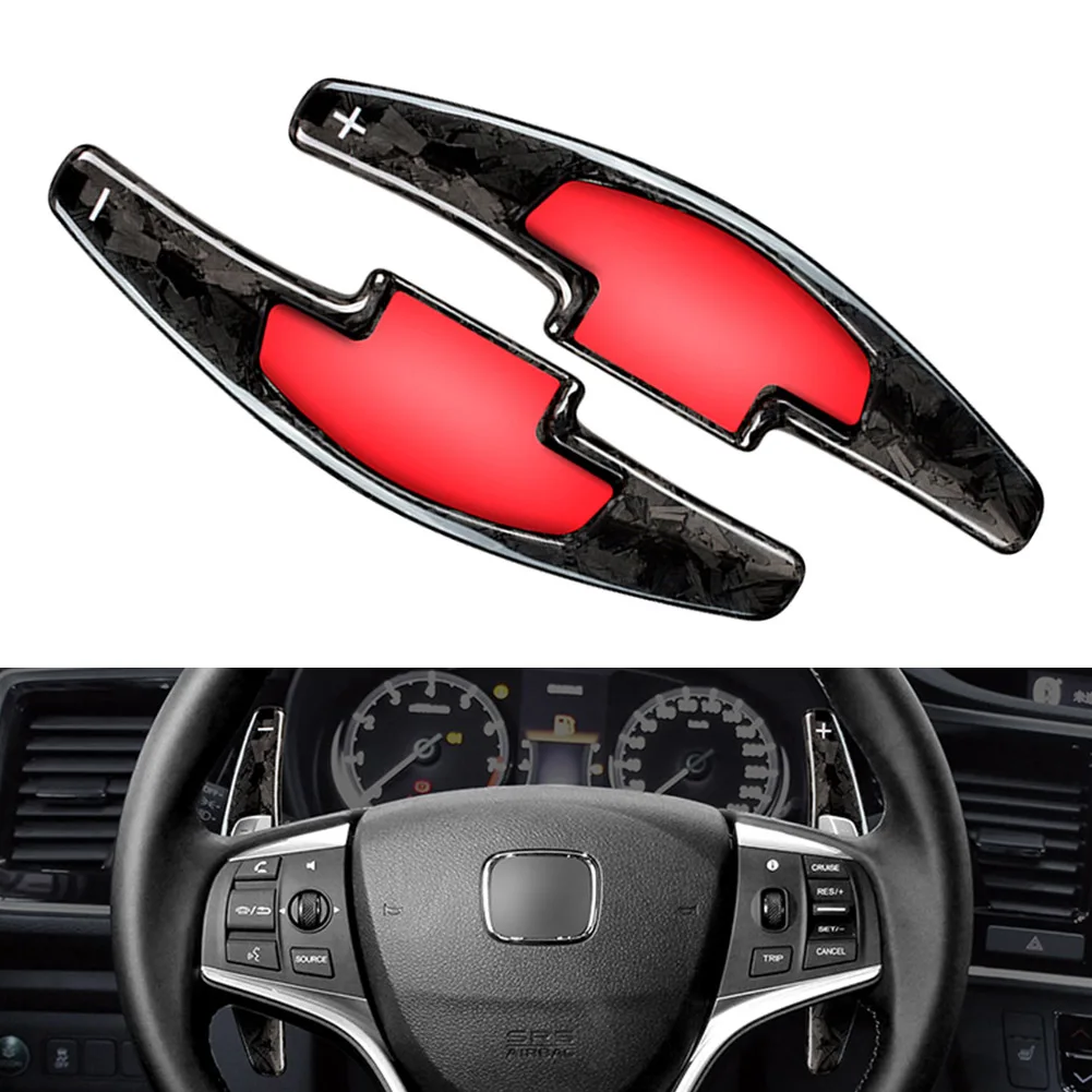 Forged Carbon Fiber Car Steering Wheel Paddle Shifter Extension For Honda Accord Civic CR-V Pilot Acura