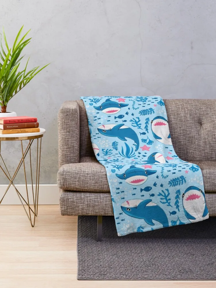 Blahaj shark Throw Blanket