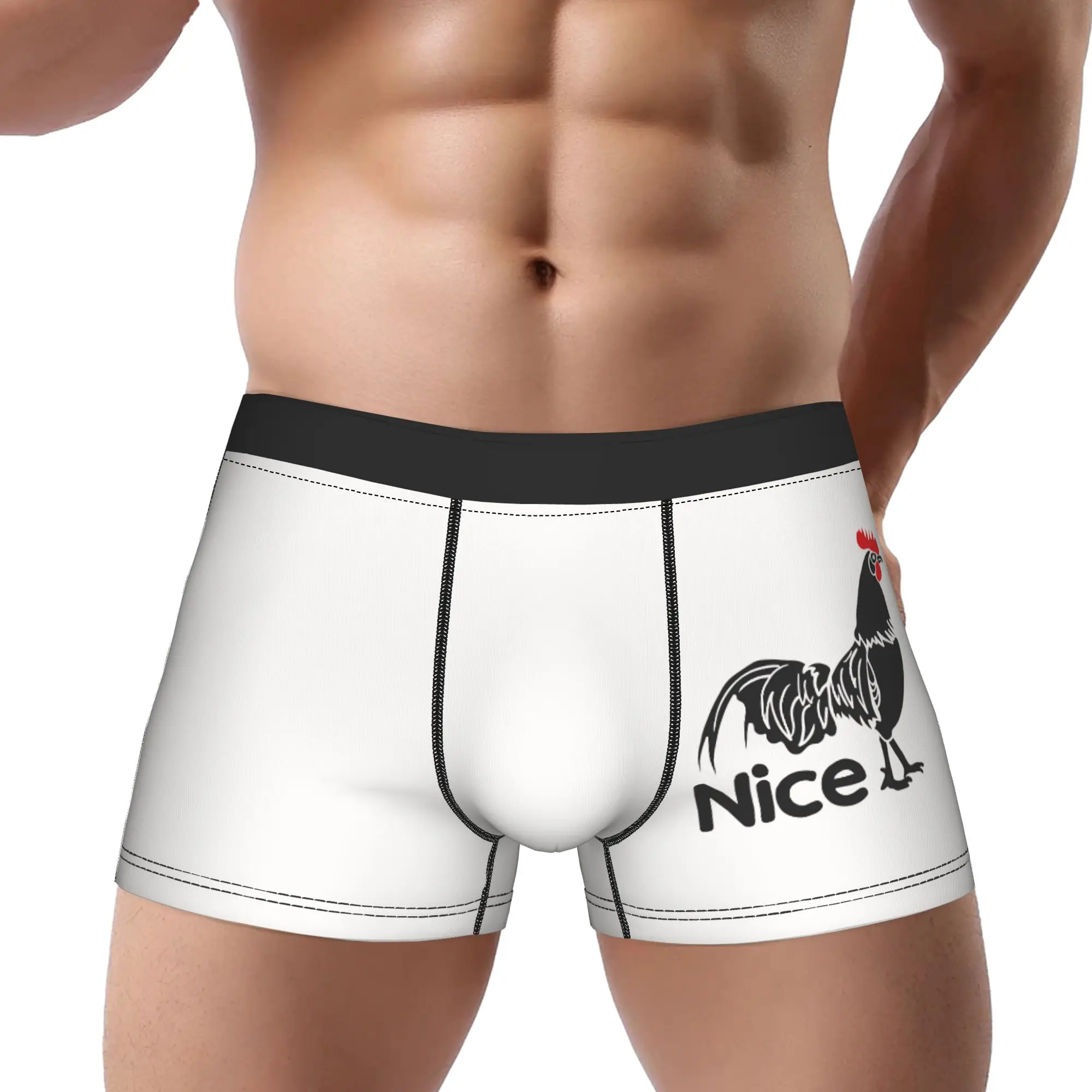 

Мужские трусы-боксеры Nice Rooster из полиэстера с принтом