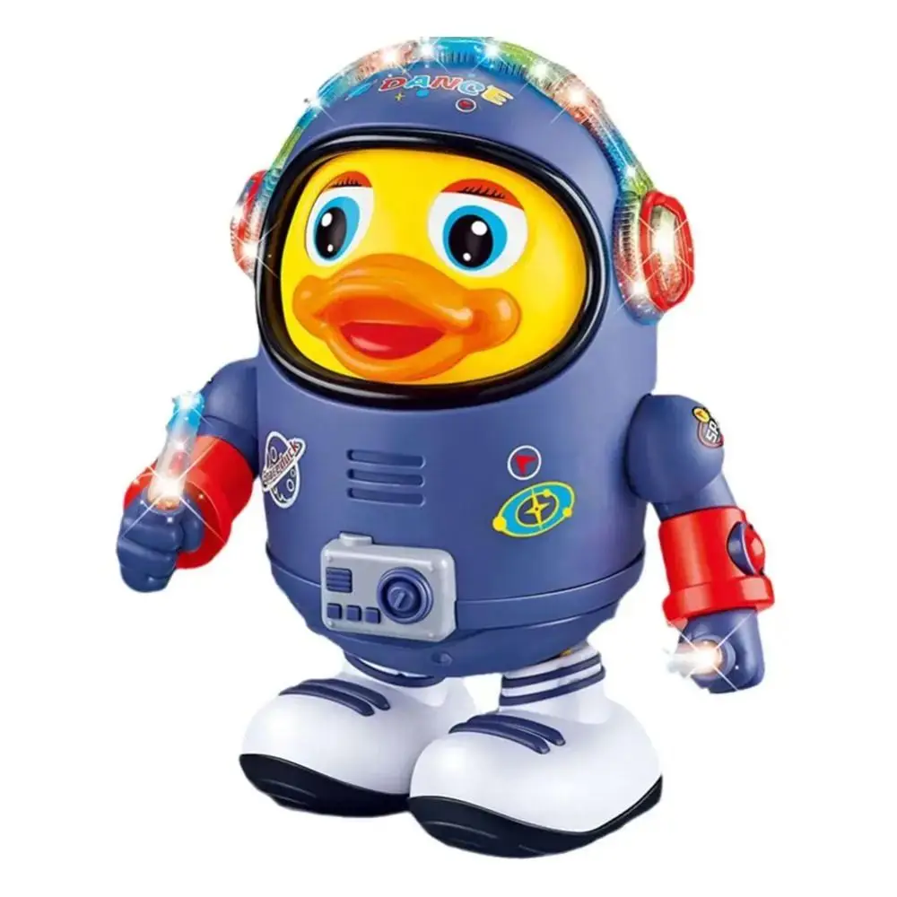 Plastic Dancing Astronaut Duck Interactive Sound And Light Electric Dance Space Duck Collection Early Education
