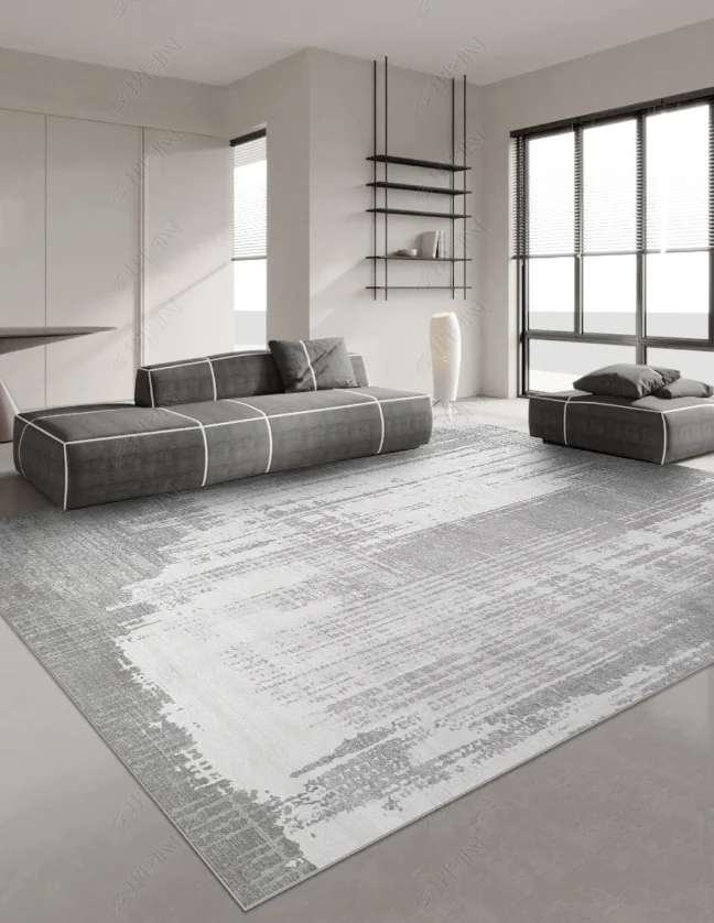 NONE Japanischen Stil Teppiche für Wohnzimmer Licht Luxus Schlafzimmer Decor Große Bereich Teppich Hause Grau Anti-slip Matte Waschbar lounge Teppich 4
