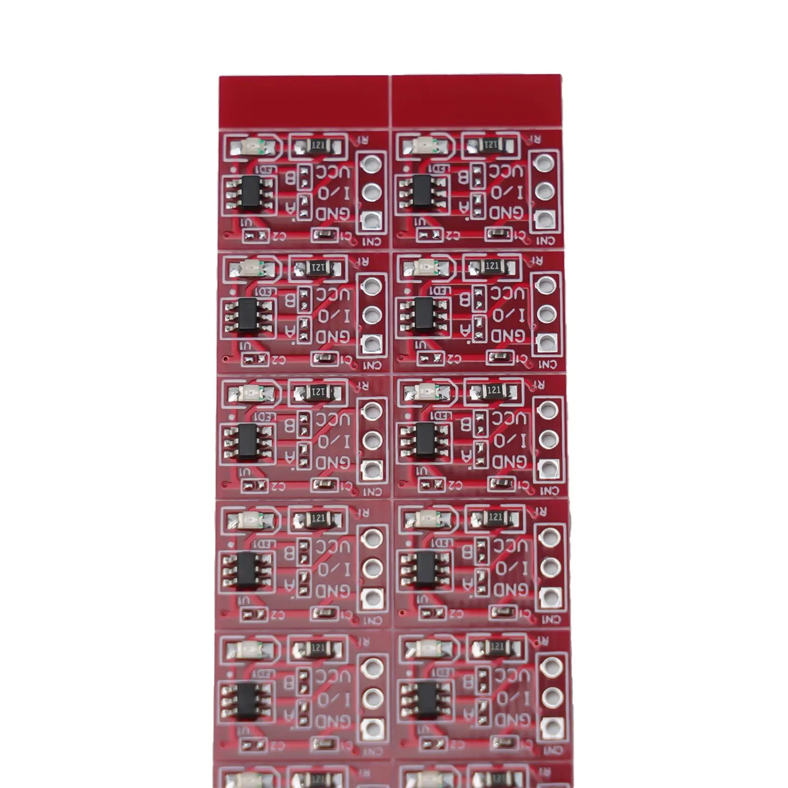 Enhanced Version  Red Board  20Pc TTP223 Touch Button Modular Self Locking Capacitive Switch  Easy Installation