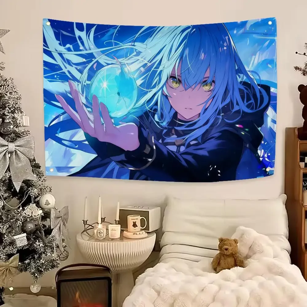 Anime That Time I Got Reincarnated as a Slime Flags Aesthetic Wall Hanging Flag Banner Bedroom Living Room Home Decor Large HD