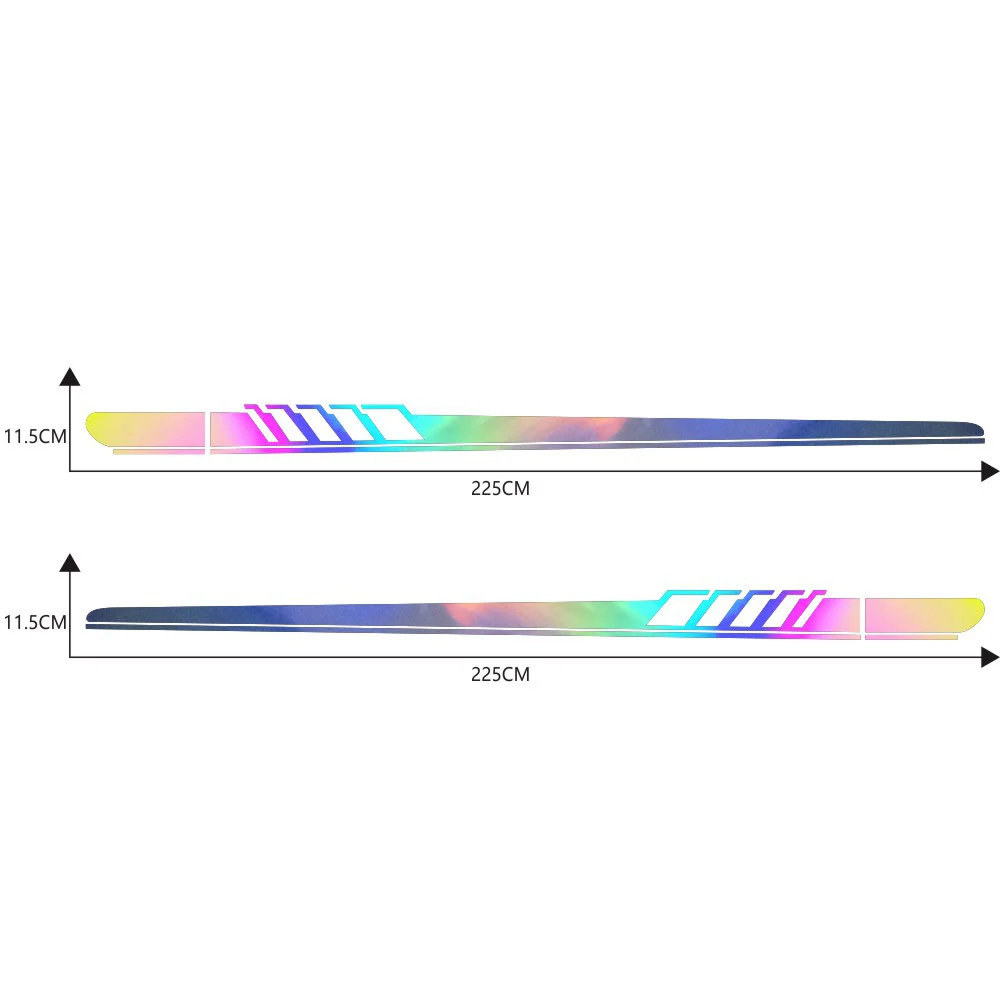 

2Pcs Car Stickers Stripe Side Door Vinyl Film Racing Sports Stickers Universal Car Decoration Accessories