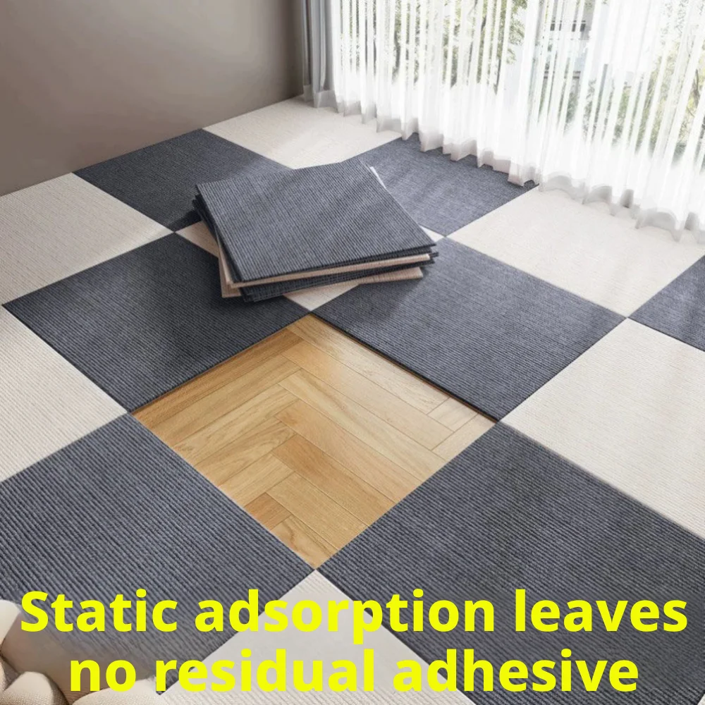 30cm X 30cm Self Adhesive Interlocking Floor Mat Carpet For Children Living Room Bedroom Home And Office Non Slip Glue Free Mat