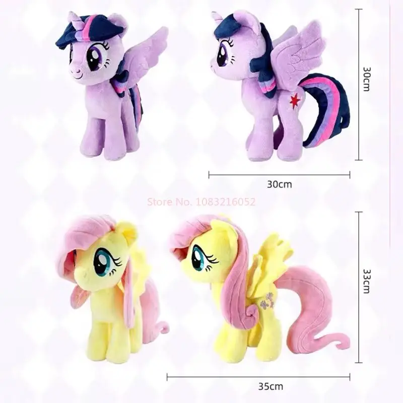 My Little Pony Butter Prototype Peluche pour Enfants, Peluche Anime, Doux, Animal, Oreiller Figure, Fille, Coeur Fluttershy Canapé, Jouets Cadeau, 30cm