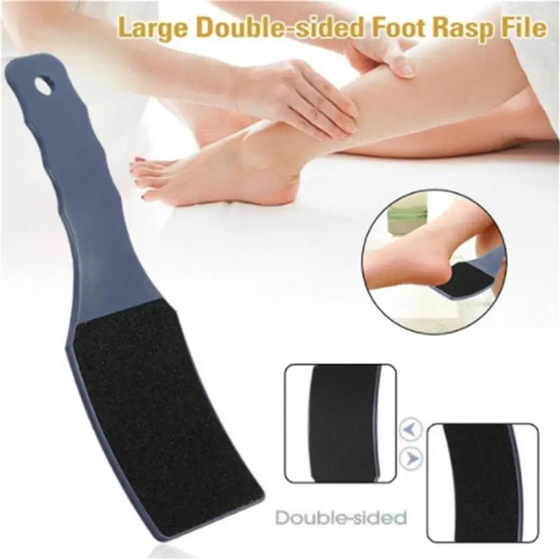 Curved Handle Footboard Files Square Double-sided Sandpaper Large Plastic Remove Dead Skin Rubbing Footboard File
