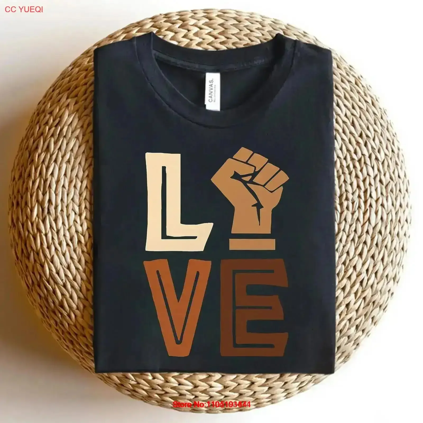 الحب التنوع تي شيرت الوحدة المساواة قبضة حياة سوداء مسألة العدالة الاجتماعية تضمين التضامن خمر غسلها #1