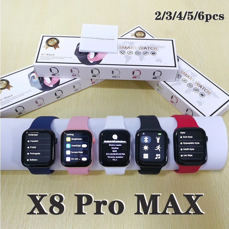 Top! X8 Pro Max Smart Watch 3/4/5/6/10PCS Women Men Message Reminder 1.75 inch Dialing Sports Sleep Monitoring Heart-rate Smart