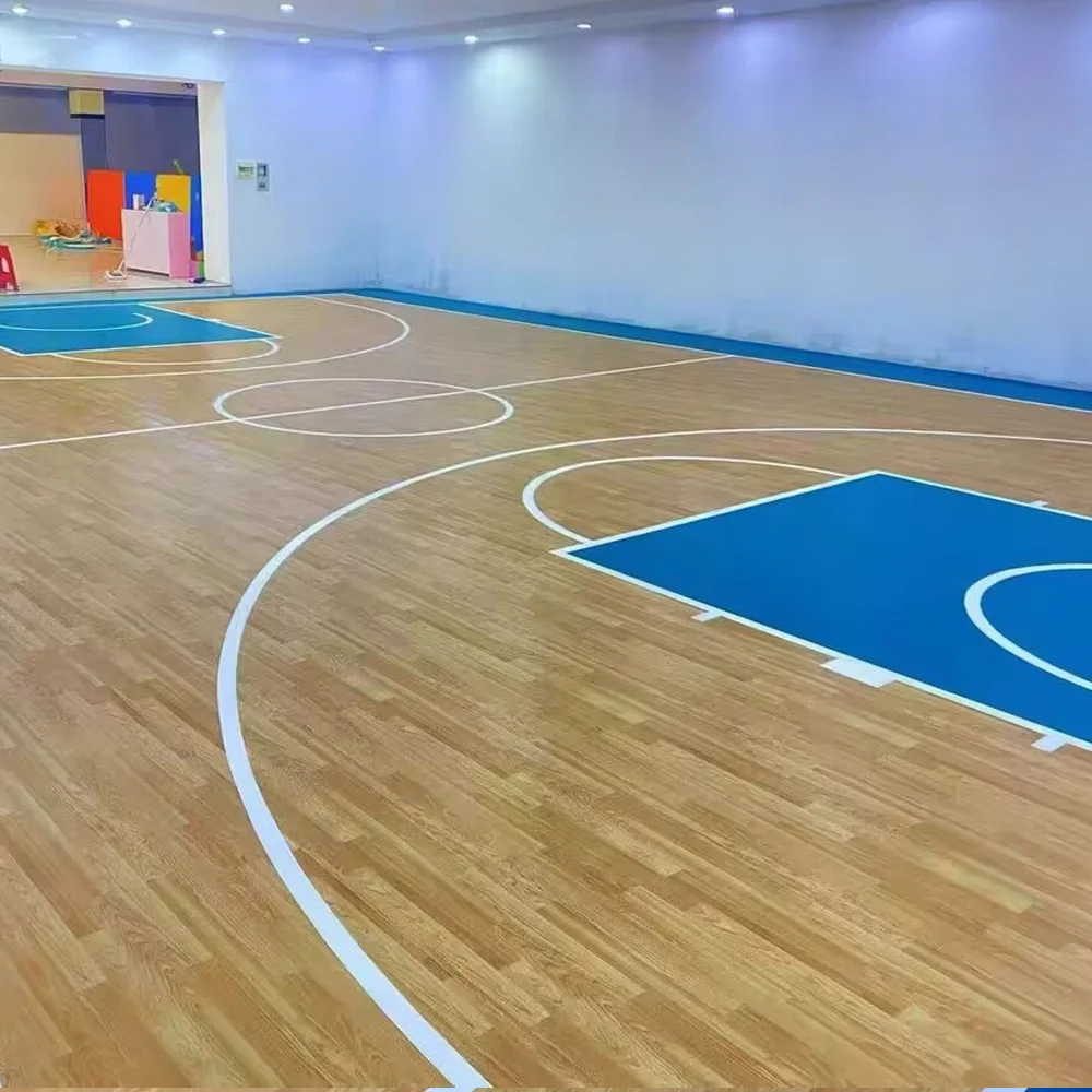 Beable Professional Wear-resistant Type Plastic Floor Multi-Purpose Indoor Use 4.5mm 6.0mm 8.0mm Basketball Court PVC Flooring