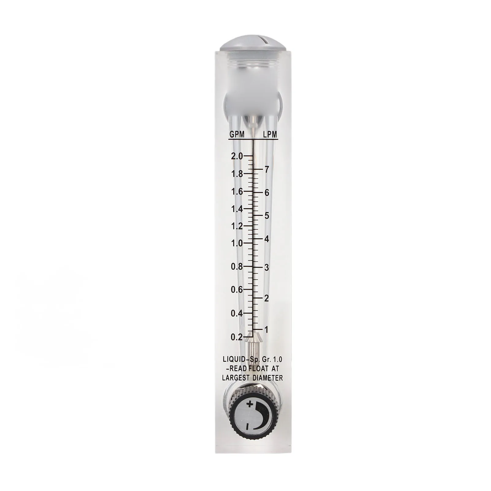 Tipo do painel Flowmeter líquido acrílico, medidor de fluxo, verificador para medir o controle, 0.2-2GPM