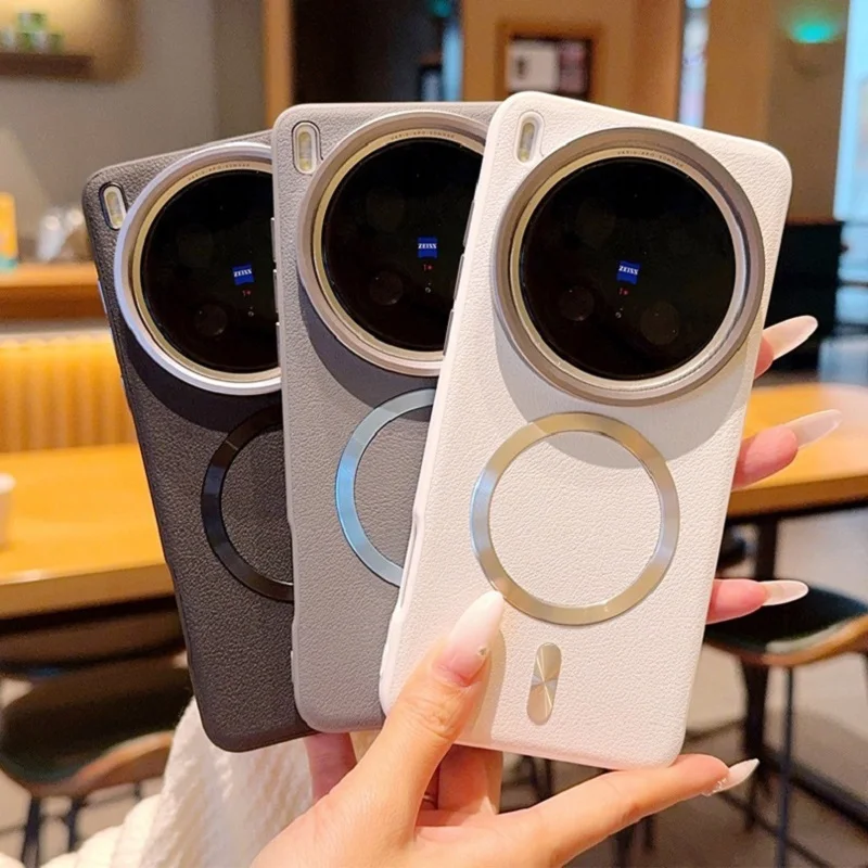 

Simple Solid Color Phone Cover for Vivo X300 200 Pro Mini/X200 Ultra/X200s with Support Magnetic Charging