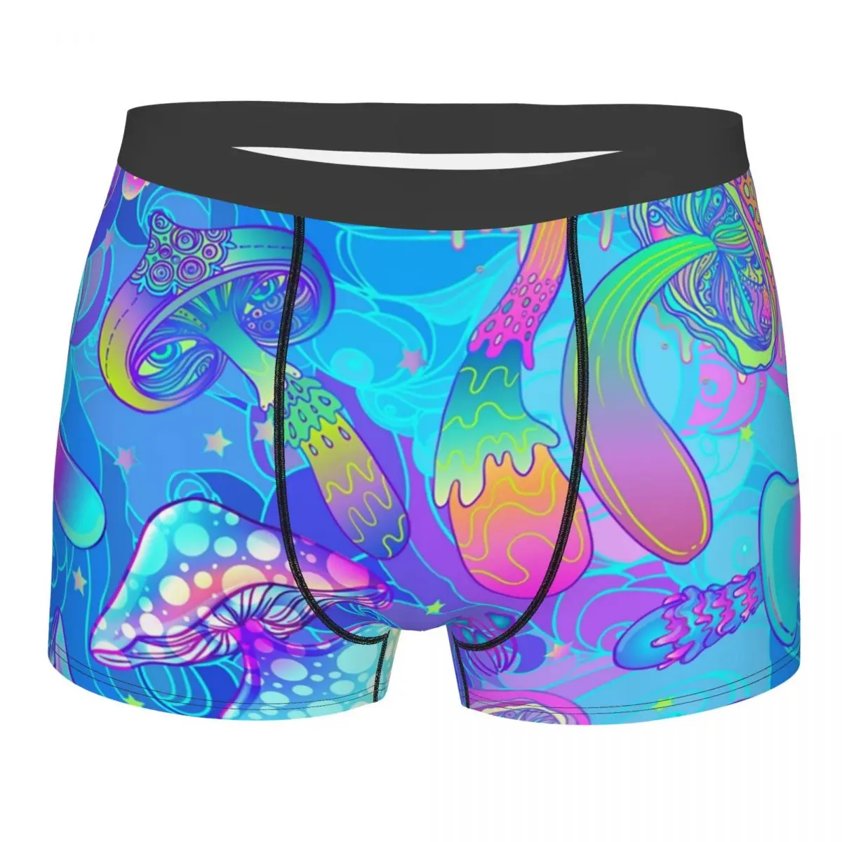Custom Magic Mushroom Psychedelic Underwear Men Breathbale Boho Boxer Briefs