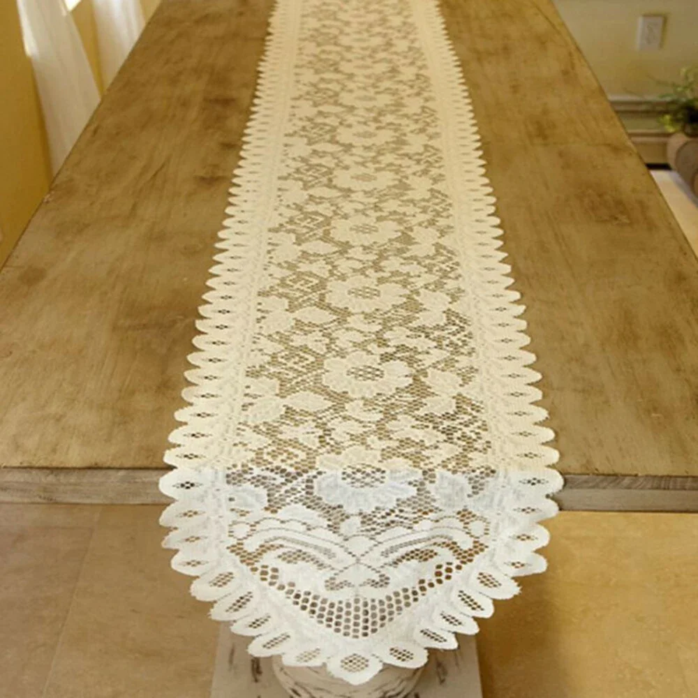 Lace Tablecloth Vintage Weaving Wedding Kitchen Supplies Washable Xmas CHRISTMAS Decor Floral Home New Practical