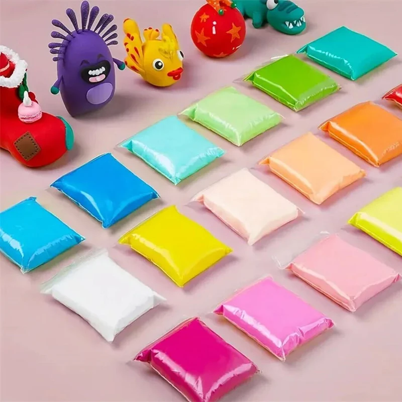 12/24/36 pcs Colorful Super Light Clay DIY Toys Air Dry Polymer Modelling Clay with 3 Tools Soft Creative Educational Slime Kids