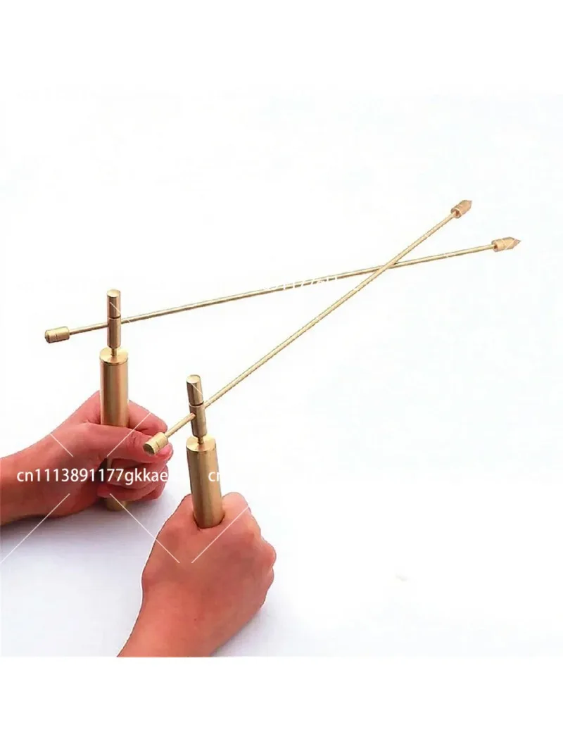 Dowsing Rods 11.8 Inch Copper Practical Handle Divining Rods Tools 2PC for Water Treasure Detection view 2