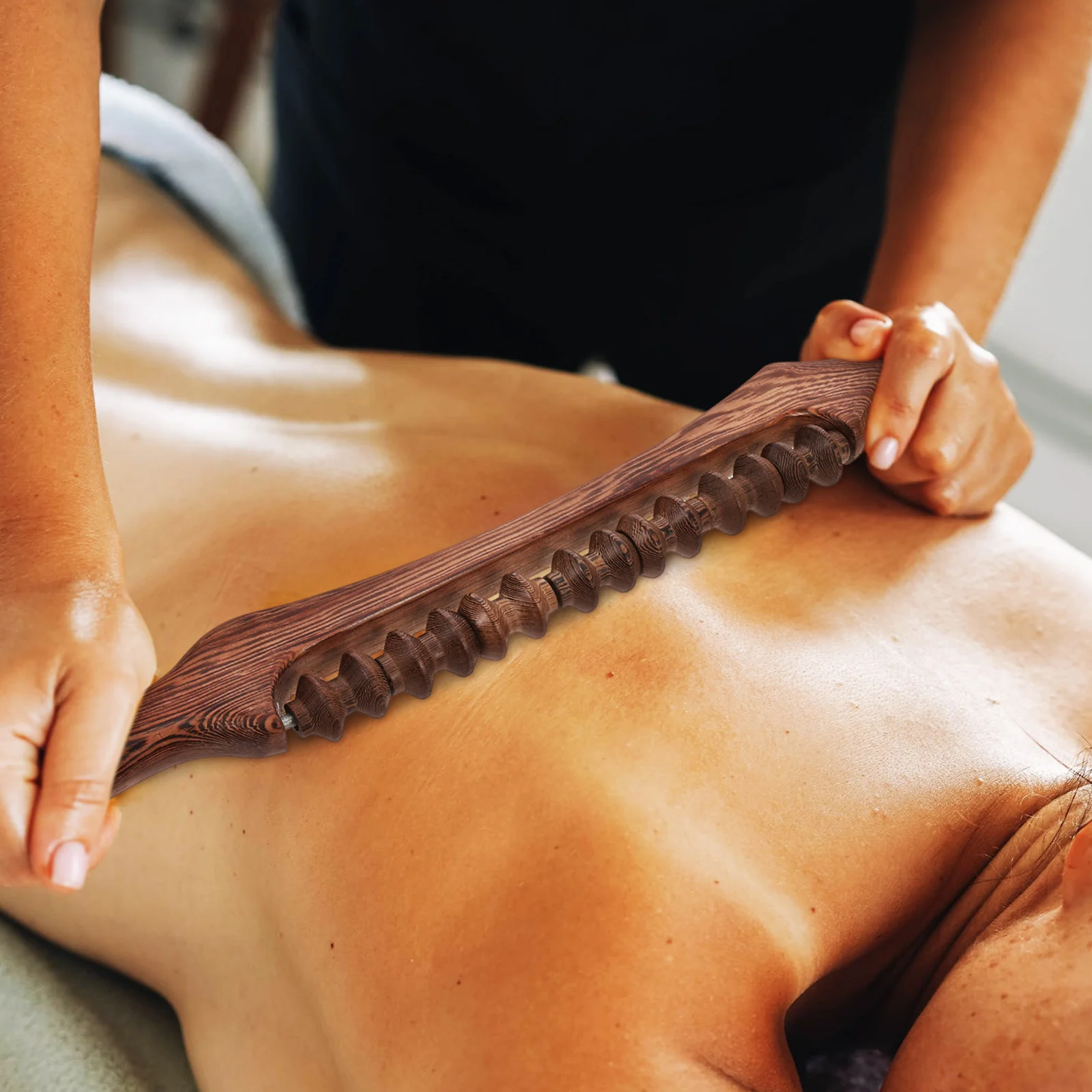 

Ролик для массажа спины, деревянный массажер для тела, портативный терапевтический массажер, дизайн колес для облегчения боли в ногах, ногах и мышцах