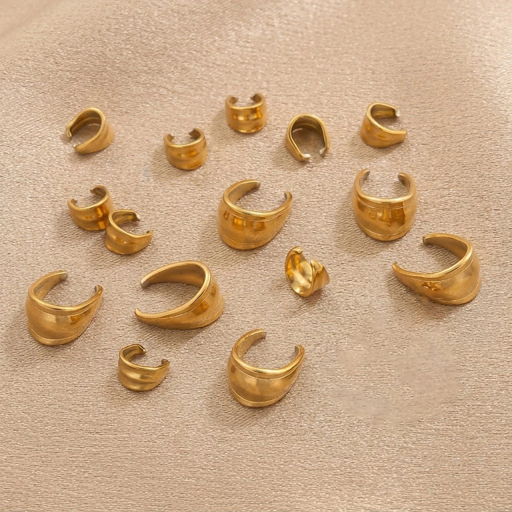 20 Stück/Set Edelstahl-Melonenschließe Schmuckverbinder für DIY-Halsketten, Armbänder, Anhänger, Bastelzubehör, Großhandel – Detail 1