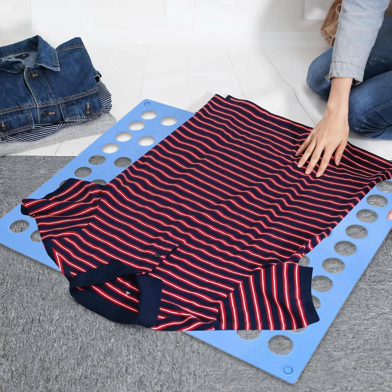 Plastic Folding Clothes Board Easy and Fast Kids Laundry Folder Folding Shirt Board Home Storage Tools for Quick Folding Clothes