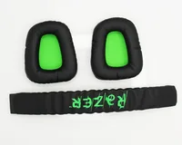 Almohadillas de repuesto + diadema para Razer Electra, almohadillas suaves de alta calidad, funda de cojín para auriculares Razer Electra Gaming