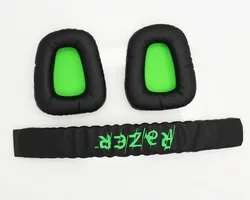 Replacement Earpads + Headband for Razer Electra High Quality Soft Ear Pads Cushion Cover for  Razer Electra Gaming Headphone