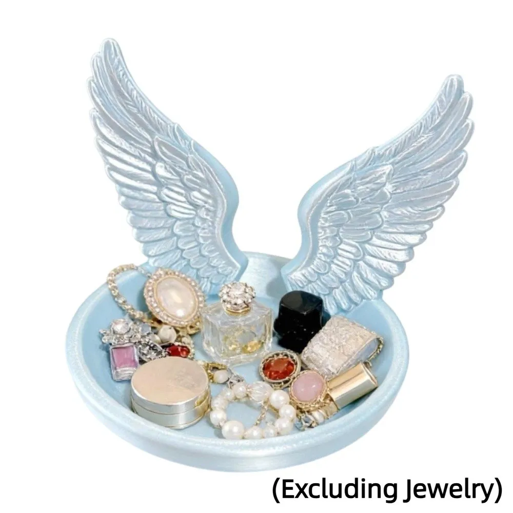 Minimalist Angel Wings Jewelry Storage Tray Creative Elegant Ring Display Plates INS Simple Rings Holder Desktop Ornaments