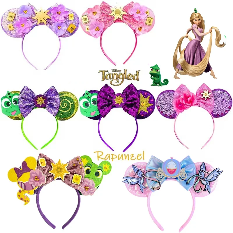 Mickey Mouse Frog Prince Princess Ear Headband for Adults Enchanted Rose Hairbands Women Girls Hair Accessories Kids Headwear