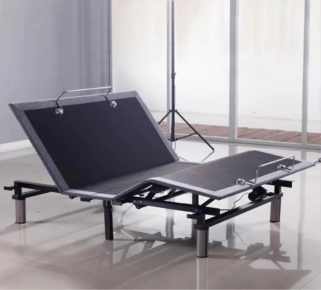 Mobile APP Wireless Remote Control  Adjustable Bed Frame Metal Base with Head Foot Inclination for Bedroom
